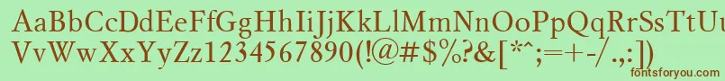 Msl1 Font – Brown Fonts on Green Background