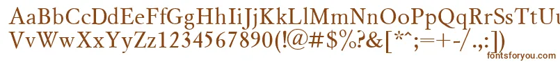 Msl1-fontti – ruskeat fontit valkoisella taustalla