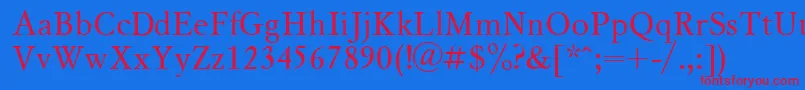Msl1 Font – Red Fonts on Blue Background