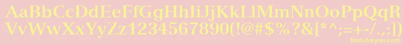 NuanceSsiBold Font – Yellow Fonts on Pink Background