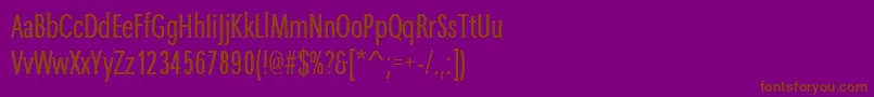 Шрифт MaximacyrtcyligcomRegular – коричневые шрифты на фиолетовом фоне