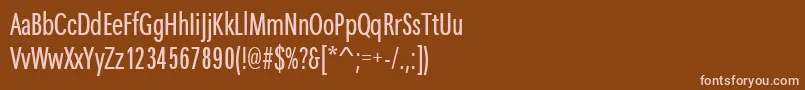 Fonte MaximacyrtcyligcomRegular – fontes rosa em um fundo marrom