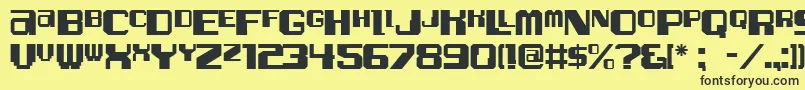 Alphatest Font – Black Fonts on Yellow Background