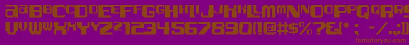 Alphatest Font – Brown Fonts on Purple Background