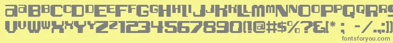 Alphatest Font – Gray Fonts on Yellow Background