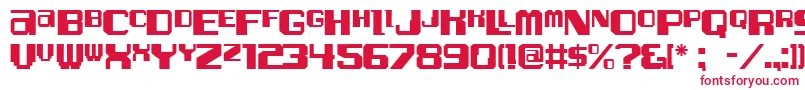 Alphatest-fontti – punaiset fontit valkoisella taustalla