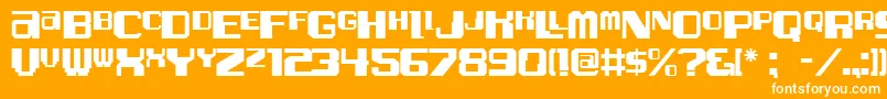 フォントAlphatest – オレンジの背景に白い文字