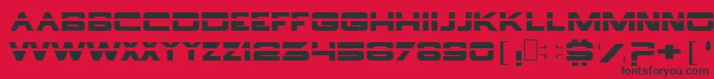 Borg ffy Font – Black Fonts on Red Background