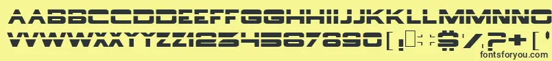 Borg ffy Font – Black Fonts on Yellow Background