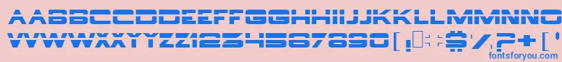 Borg ffy Font – Blue Fonts on Pink Background