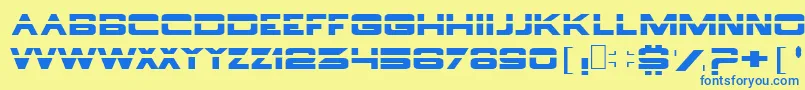 Borg ffy Font – Blue Fonts on Yellow Background