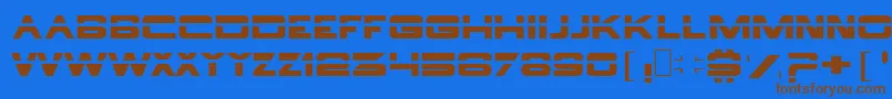 Borg ffy Font – Brown Fonts on Blue Background