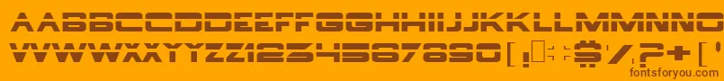 Borg ffy Font – Brown Fonts on Orange Background