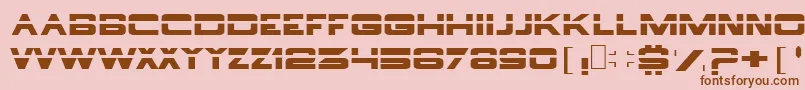 Borg ffy Font – Brown Fonts on Pink Background