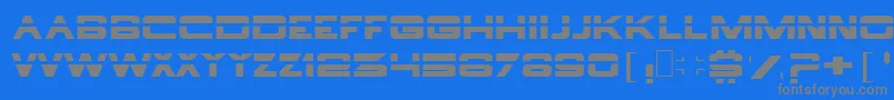 Borg ffy Font – Gray Fonts on Blue Background