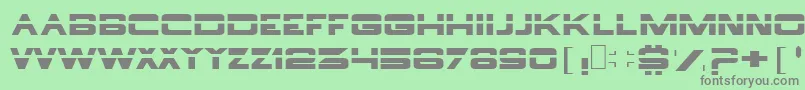 Borg ffy Font – Gray Fonts on Green Background