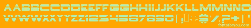 Borg ffy Font – Green Fonts on Orange Background