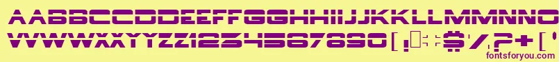 Borg ffy Font – Purple Fonts on Yellow Background