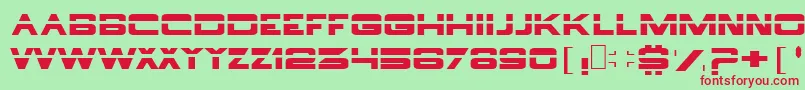 Borg ffy Font – Red Fonts on Green Background