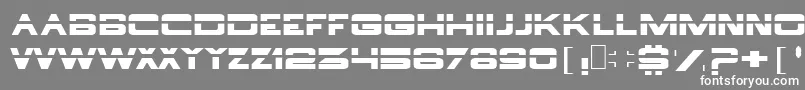 Borg ffy Font – White Fonts on Gray Background