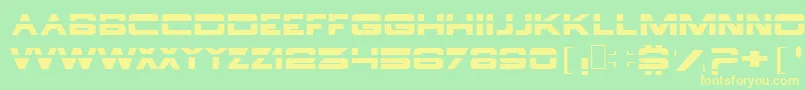 Borg ffy Font – Yellow Fonts on Green Background