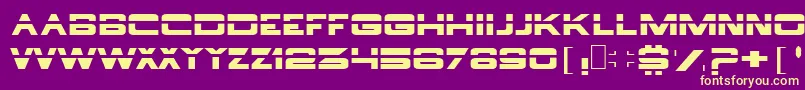 Borg ffy Font – Yellow Fonts on Purple Background