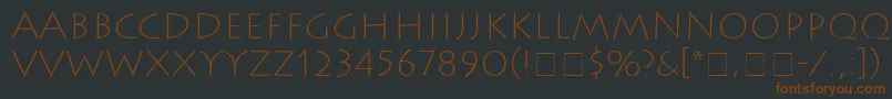 fuente AustereLightSsiExtraLight – Fuentes Marrones Sobre Fondo Negro