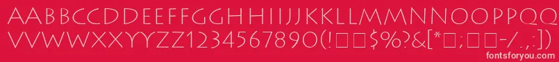 Шрифт AustereLightSsiExtraLight – розовые шрифты на красном фоне