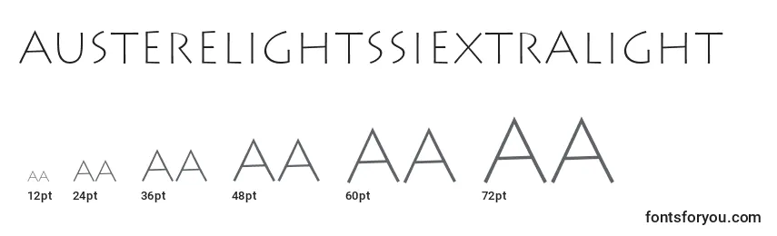 Размеры шрифта AustereLightSsiExtraLight