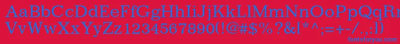ImpressumstdRoman Font – Blue Fonts on Red Background