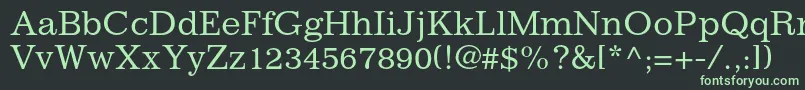 fuente ImpressumstdRoman – Fuentes Verdes Sobre Fondo Negro