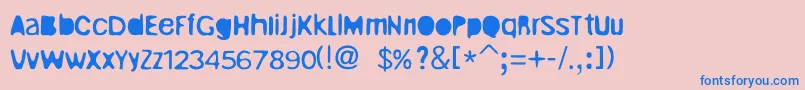 Шрифт UnrulyRegular – синие шрифты на розовом фоне