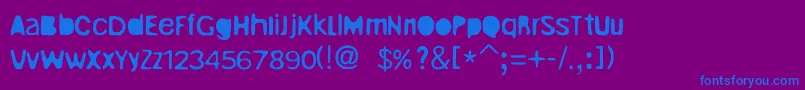 fuente UnrulyRegular – Fuentes Azules Sobre Fondo Morado