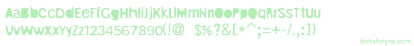 Więcej informacji o czcionce UnrulyRegular Czcionka UnrulyRegular – zielone czcionki