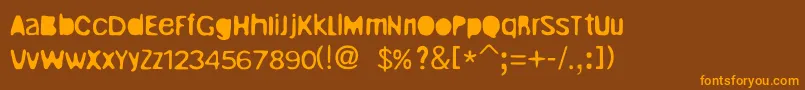 Шрифт UnrulyRegular – оранжевые шрифты на коричневом фоне