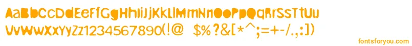UnrulyRegular-Schriftart – Orangefarbene Schriften