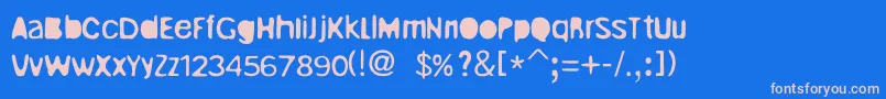 UnrulyRegular Font – Pink Fonts on Blue Background