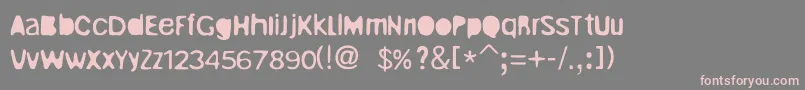 UnrulyRegular Font – Pink Fonts on Gray Background