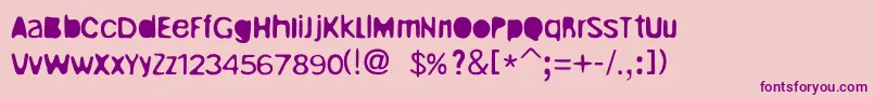 UnrulyRegular Font – Purple Fonts on Pink Background