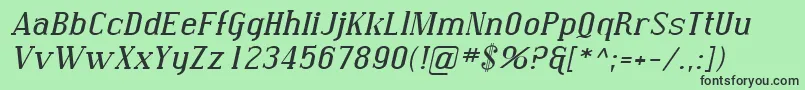 フォントSfcovingtonexpItalic – 緑の背景に黒い文字