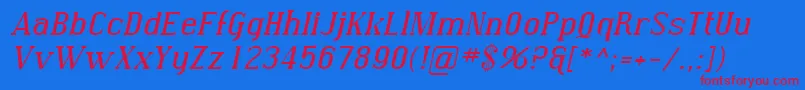 SfcovingtonexpItalic Font – Red Fonts on Blue Background