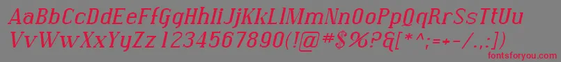 SfcovingtonexpItalic Font – Red Fonts on Gray Background