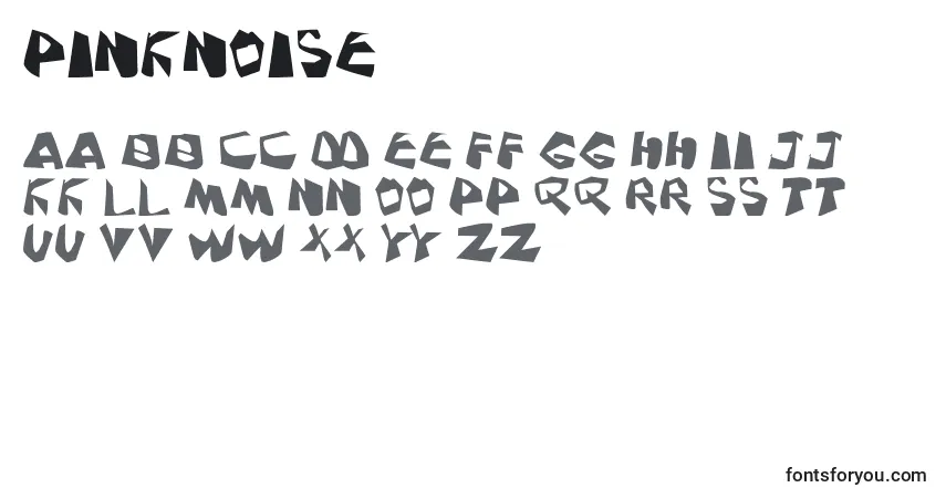 Schriftart PinkNoise – Alphabet, Zahlen, spezielle Symbole