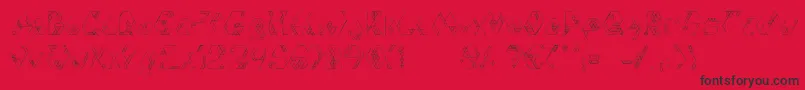 IsoHandmade Font – Black Fonts on Red Background
