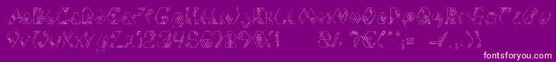 IsoHandmade Font – Pink Fonts on Purple Background