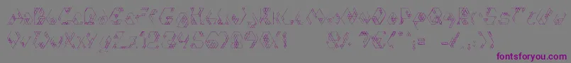 IsoHandmade Font – Purple Fonts on Gray Background