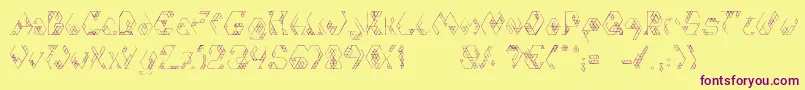 IsoHandmade Font – Purple Fonts on Yellow Background