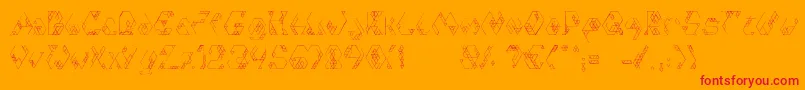 IsoHandmade Font – Red Fonts on Orange Background