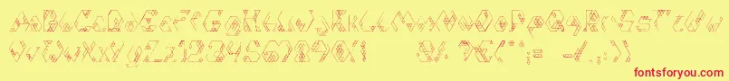 IsoHandmade Font – Red Fonts on Yellow Background