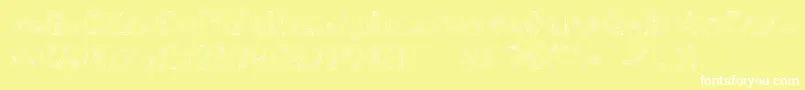 IsoHandmade Font – White Fonts on Yellow Background